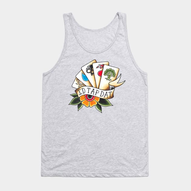 Magic The Gathering Traditional Tattoo Tank Top by Jake B